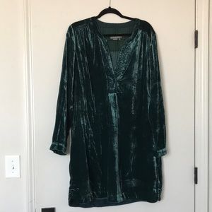 Anthropologie Oversized Velvet Tunic Dress